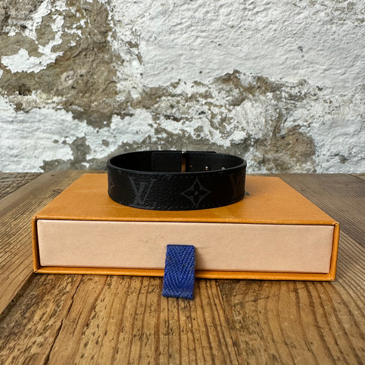 Louis Vuitton Graphite Slim Bracelet Sz (21) W/ Box DS