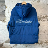 Sinclair Blue Down Puffer Jacket Sz L DS