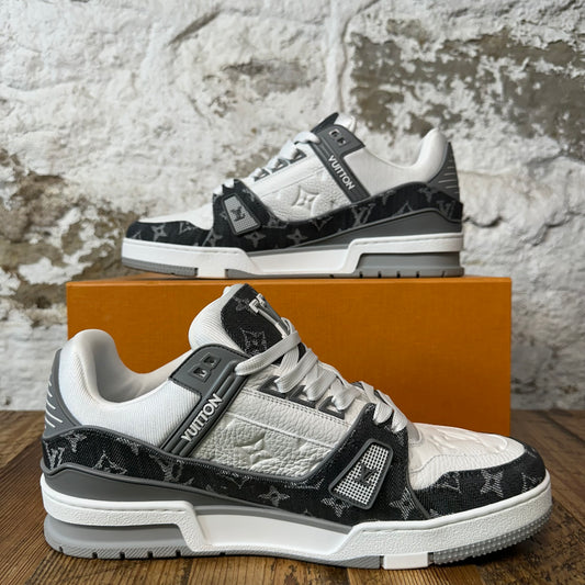 Louis Vuitton Gray Monogram White Trainer Sz 11 (9.5LV)