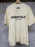 Fear of God Essentials Cream Back Spellout T-shirt Sz L