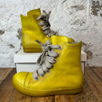 Rick Owens Yellow Leather Edfu High Sz 10.5 (43.5) No Box