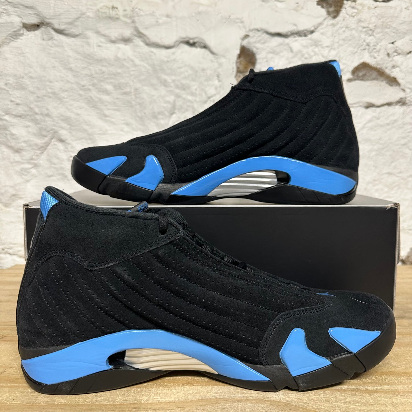 Air Jordan 14 Black University Blue Sz 13