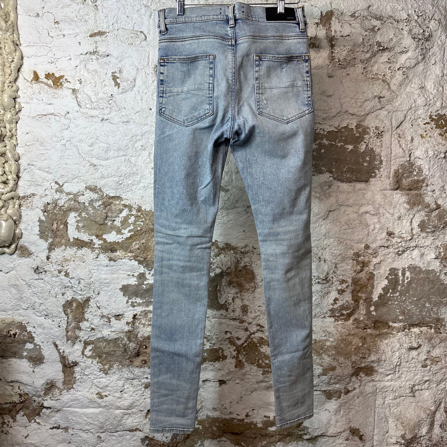 Amiri Crystal Thrasher Blue Denim Jeans Sz 31