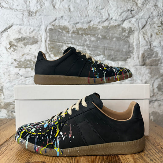 Maison Margiela Replica Paint Splatter Black Sneaker Sz 8 (41)