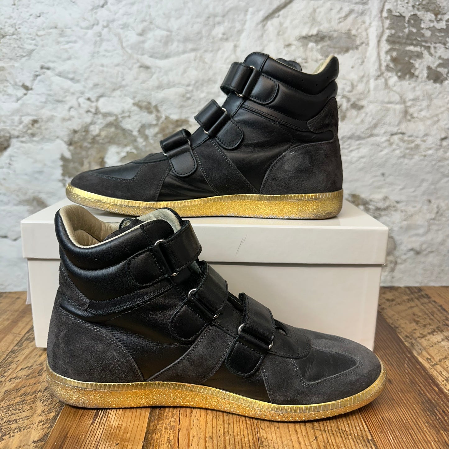 Maison Margiela Replica High Black Gold Sole Sz 9 (42)