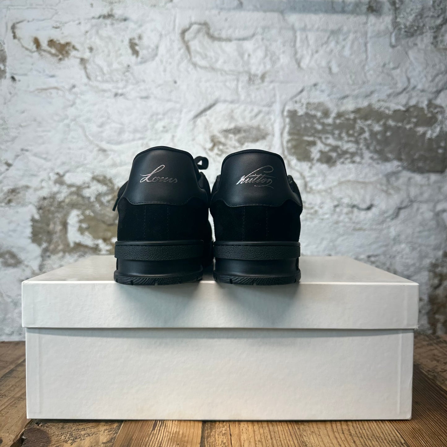 Louis Vuitton Black Suede Trainer Sneaker Sz 10 (8.5LV)