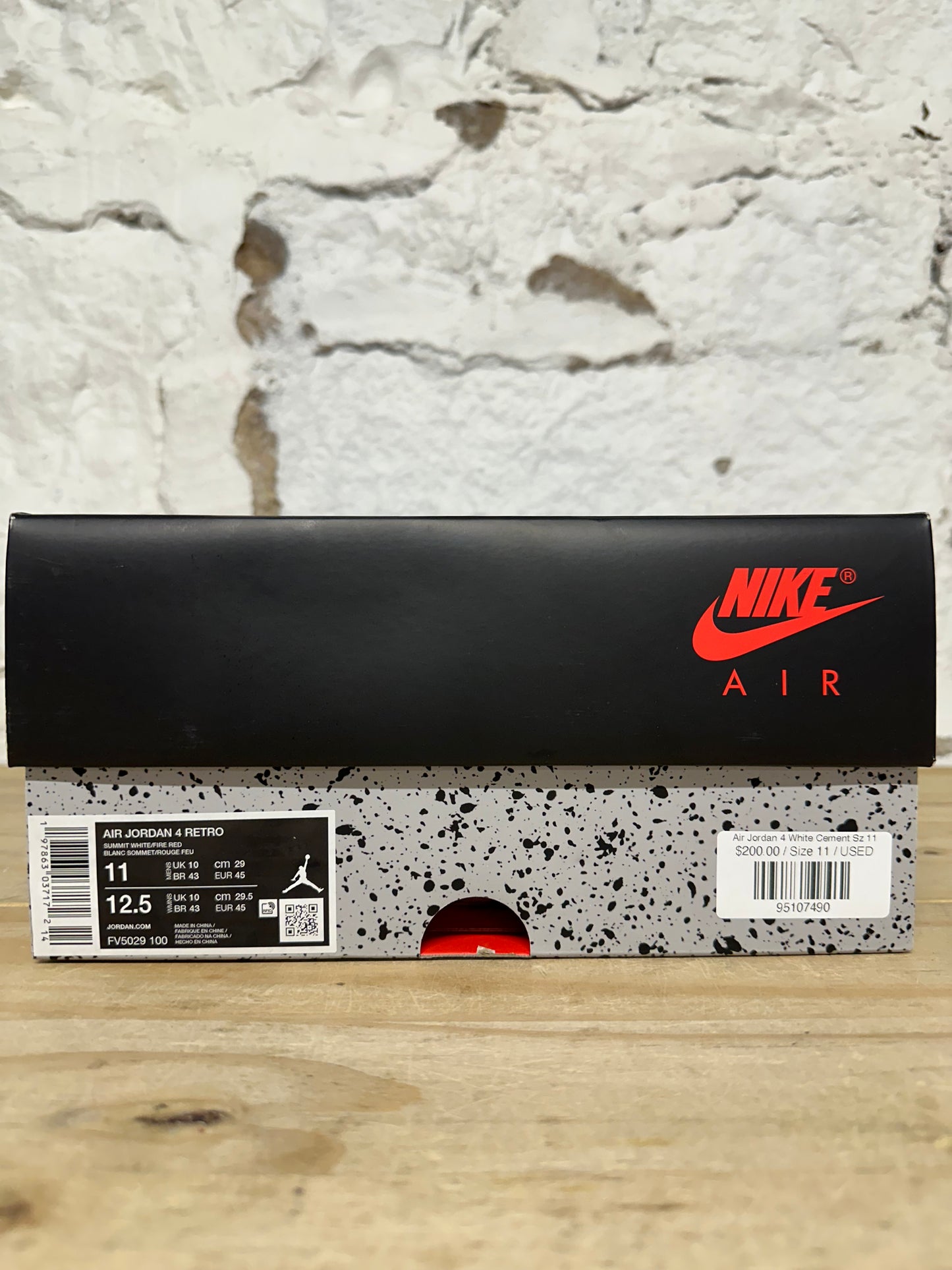 Air Jordan 4 White Cement Sz 11