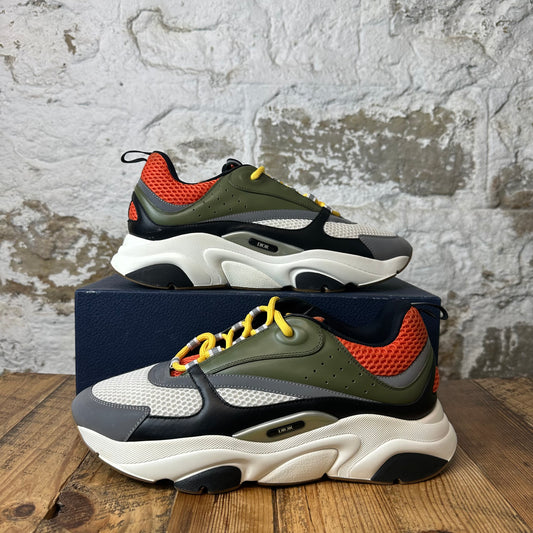 Dior B22 Orange Green White Sneaker Sz 13 (46)