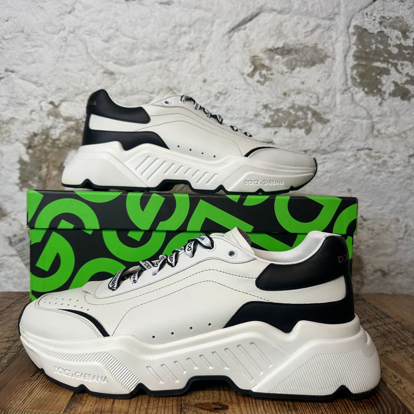 Dolce Gabbana White Black Daymaster Sneaker Sz 11