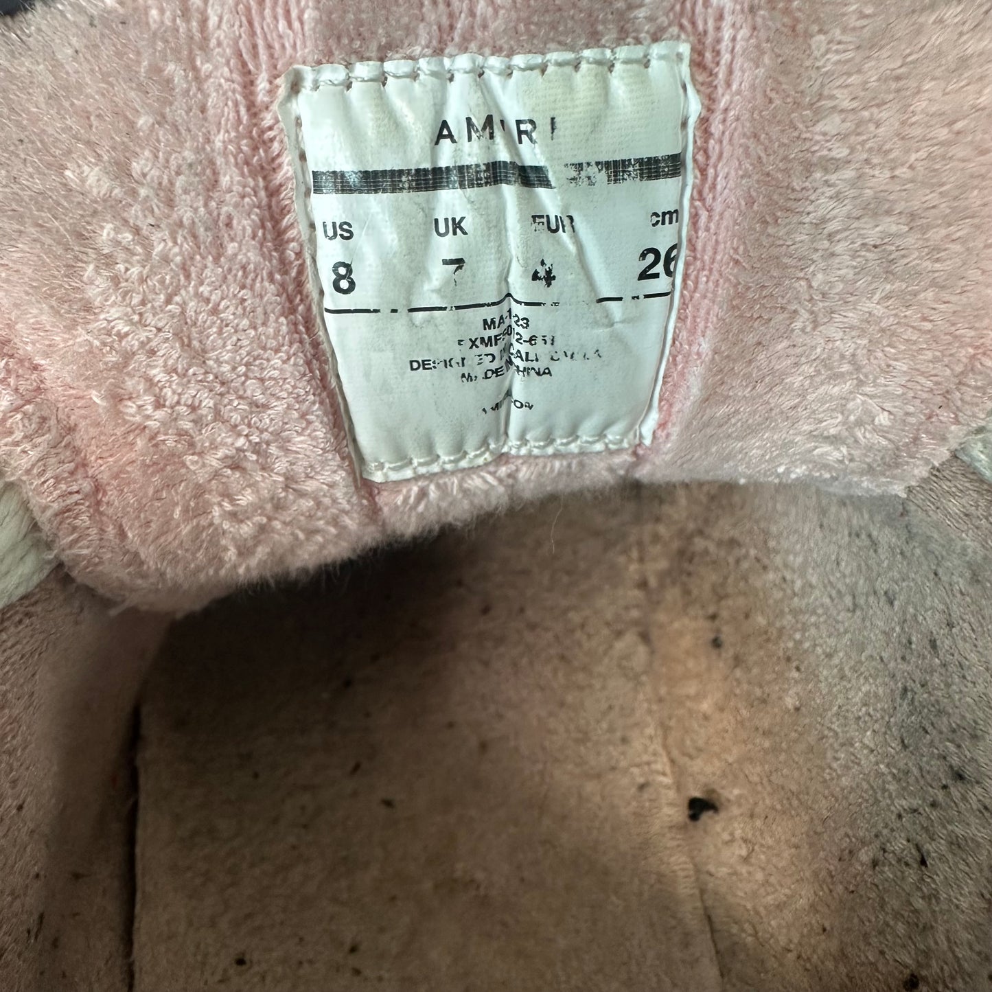 Amiri MA-1 Pink White Cream Sneaker Sz 8 (41)
