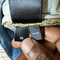 Amiri MX2 Multicolor Flannel Blue Denim Jeans Sz 36