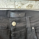 Amiri White Stripe Black Denim Jeans Sz 32