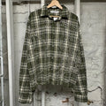 Vale Green Rhinestone Flannel Sz XXL