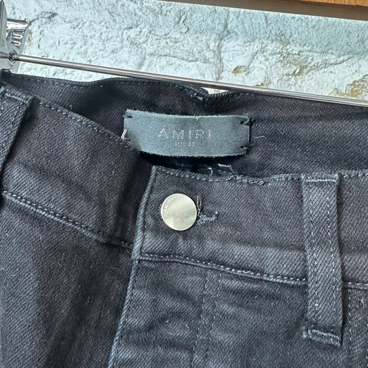 Amiri MX1 Gray Paisley Black Denim Jeans Sz 33
