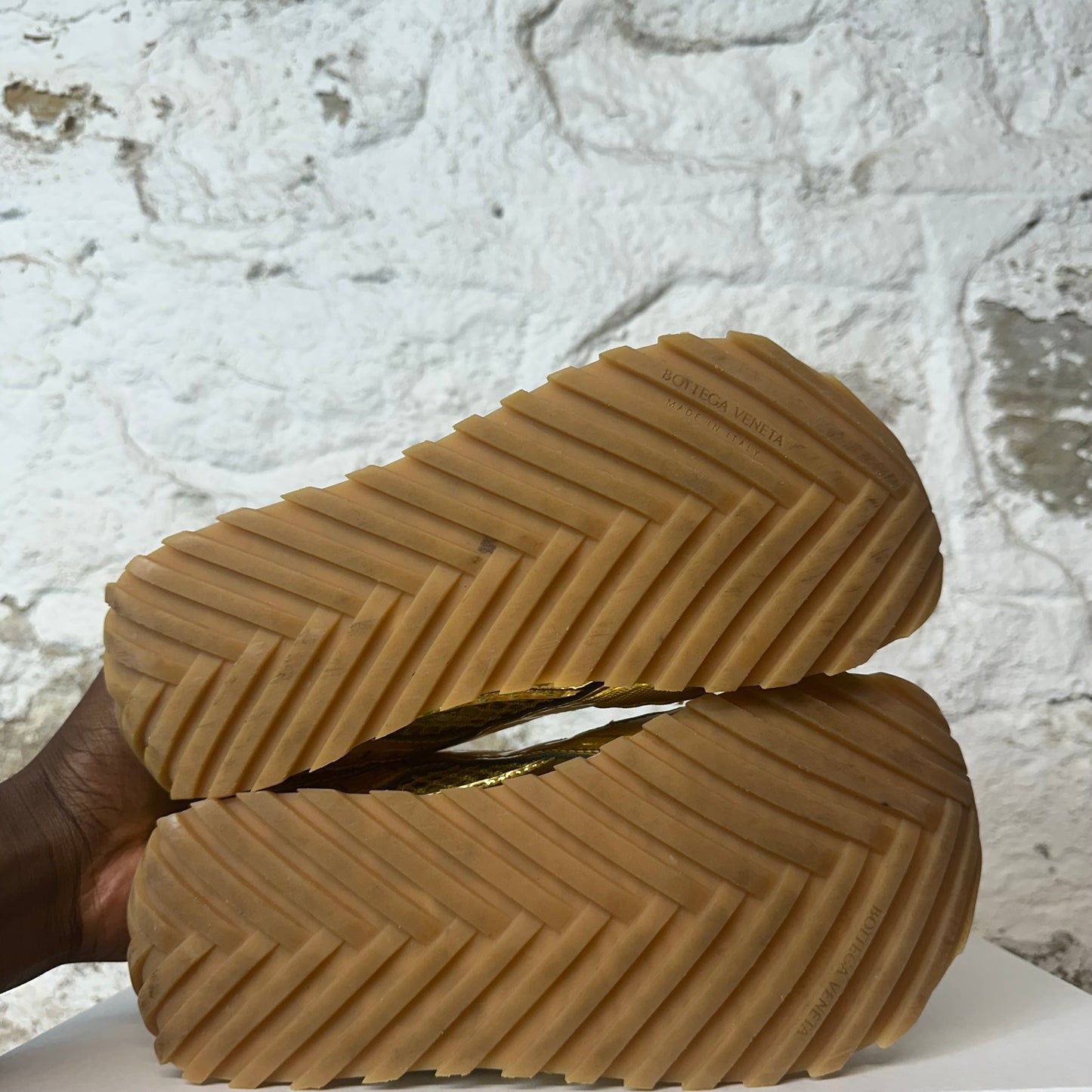 Bottega Veneta Gold Orbit Sneaker Sz 6 (38)