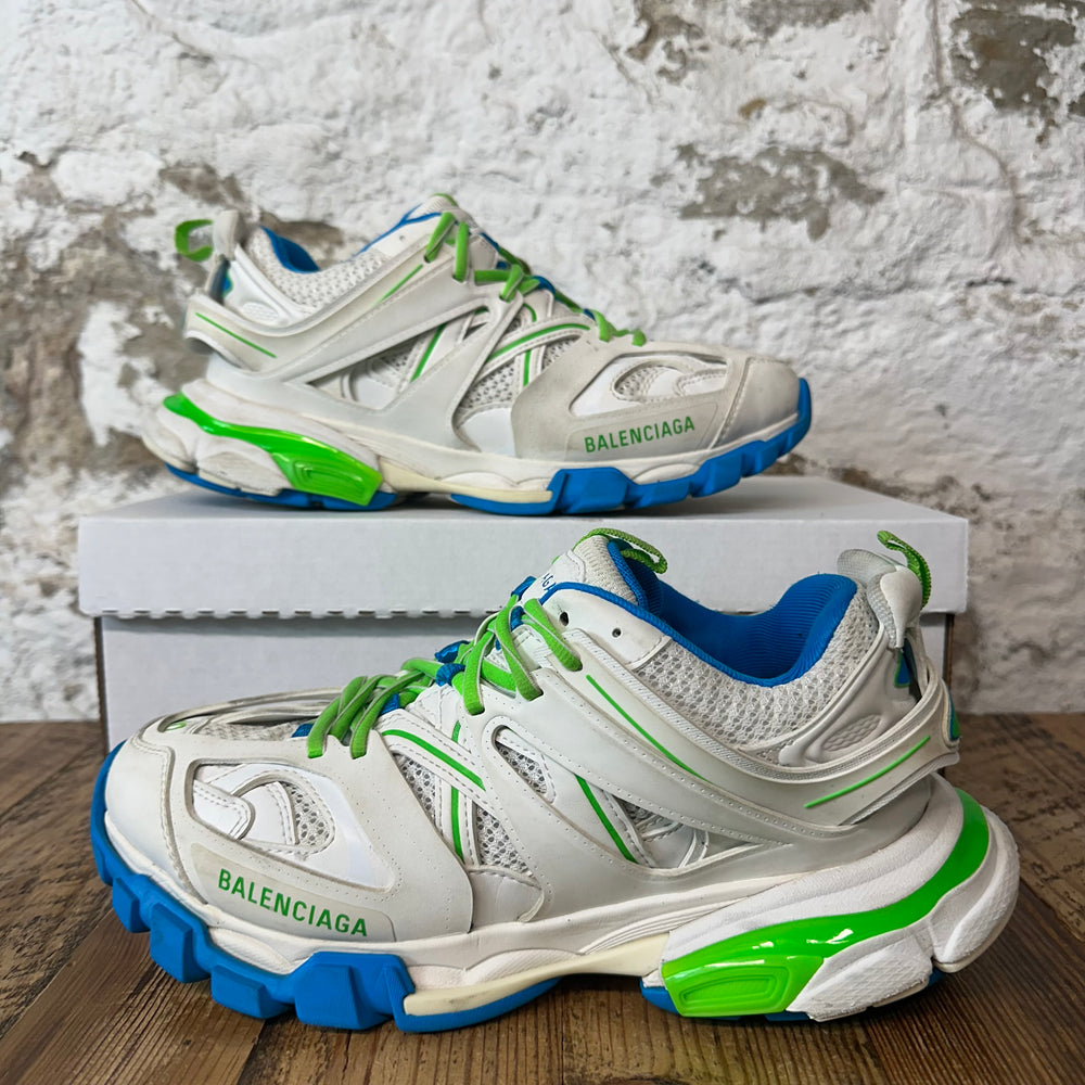 Balenciaga Track Runner White Green Blue Sneaker Sz 7 (40)
