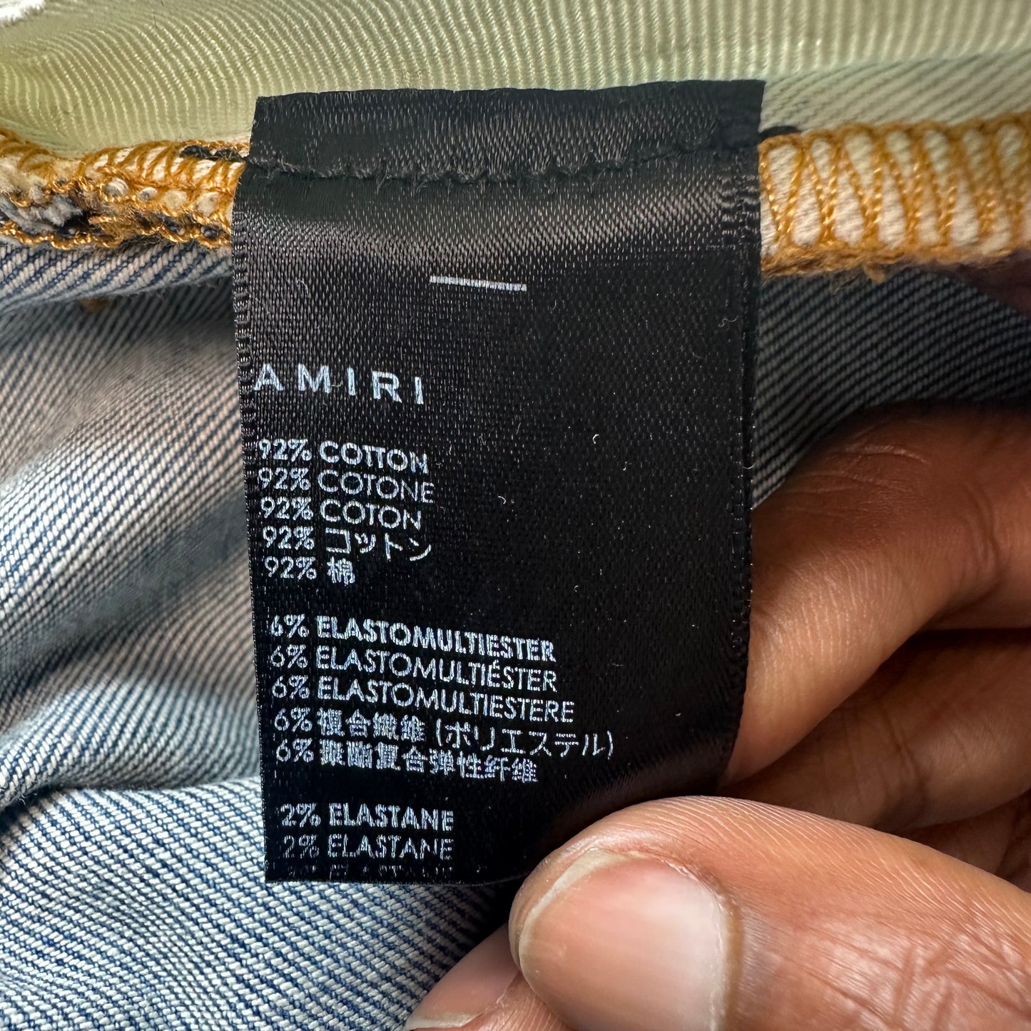 Amiri Distressed Plain Blue Denim Jeans Sz 31