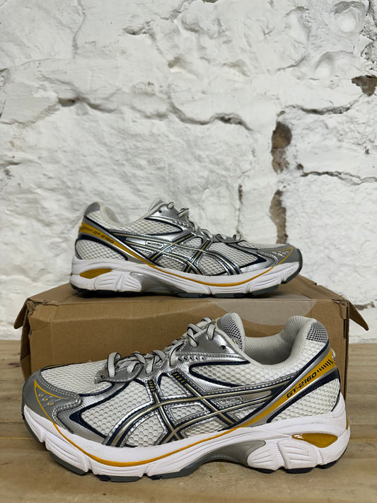 Asics GT-2160 White Pure Silver Gold Sz 8