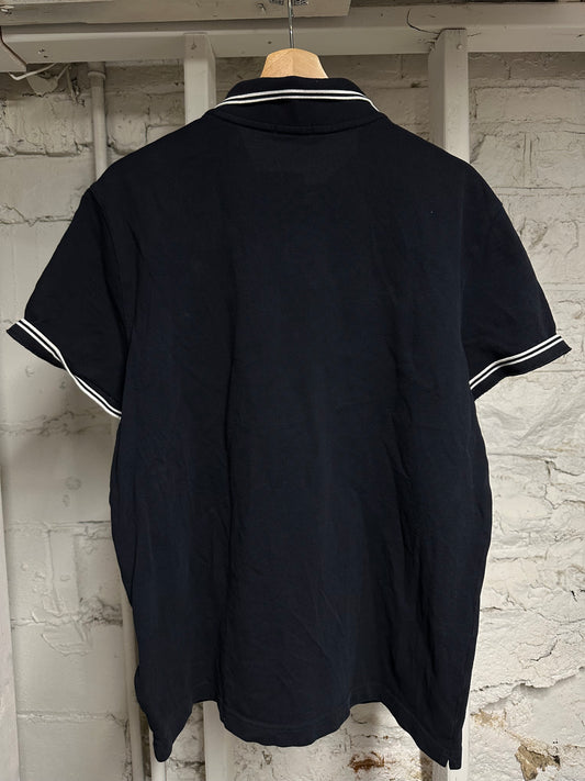 Moncler Small Logo Navy Polo Sz XL