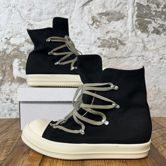 Rick Owens High Hexa Lace Black Milk Sneaker Sz 9 (42)
