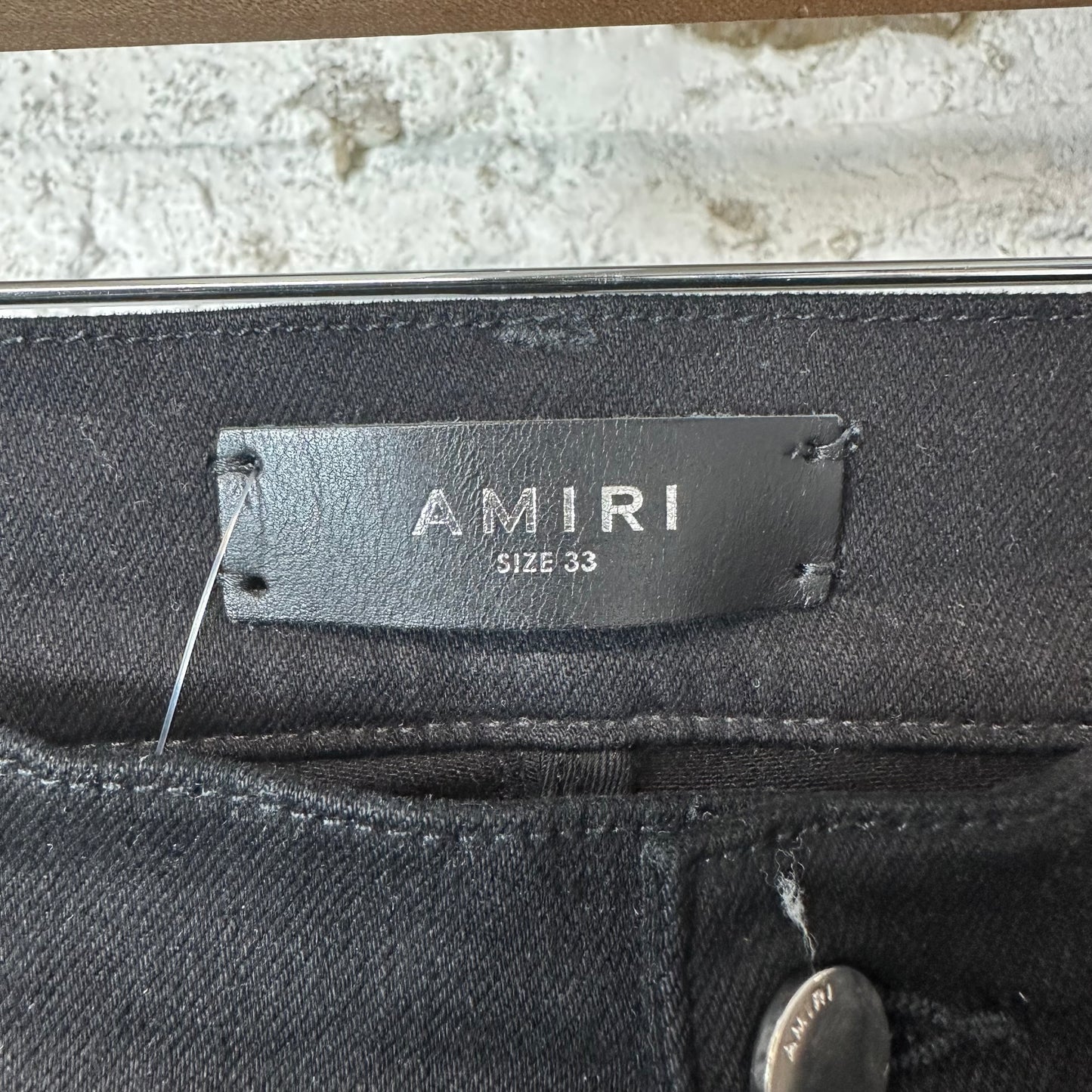 Amiri MX1 Multicolor Paisley Black Denim Jeans Sz 33