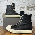 Rick Owens High Black Leather Milk Sneaker Sz 10 (43)