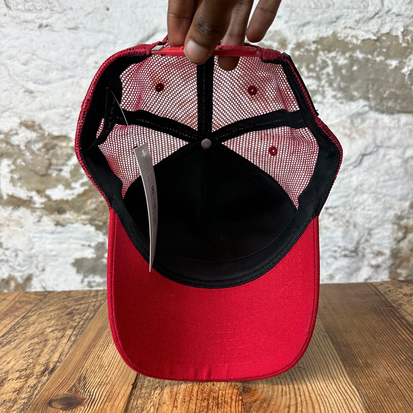 Amiri White MA Red Trucker Hat