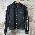 Amiri Cream Bone Black Varsity Jacket Sz XL (Women's)