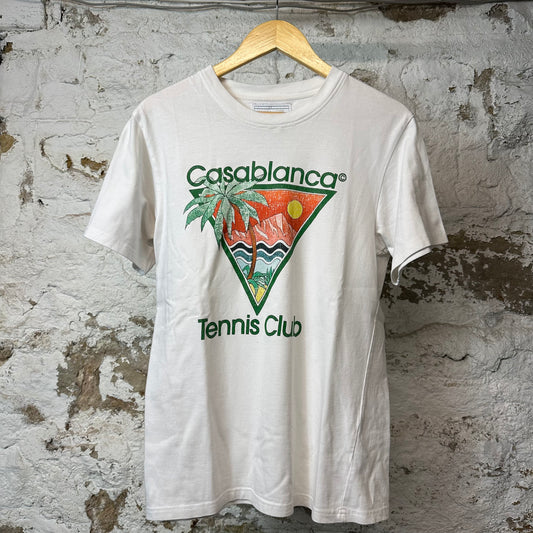 Casablanca Green Logo T-shirt White Sz S