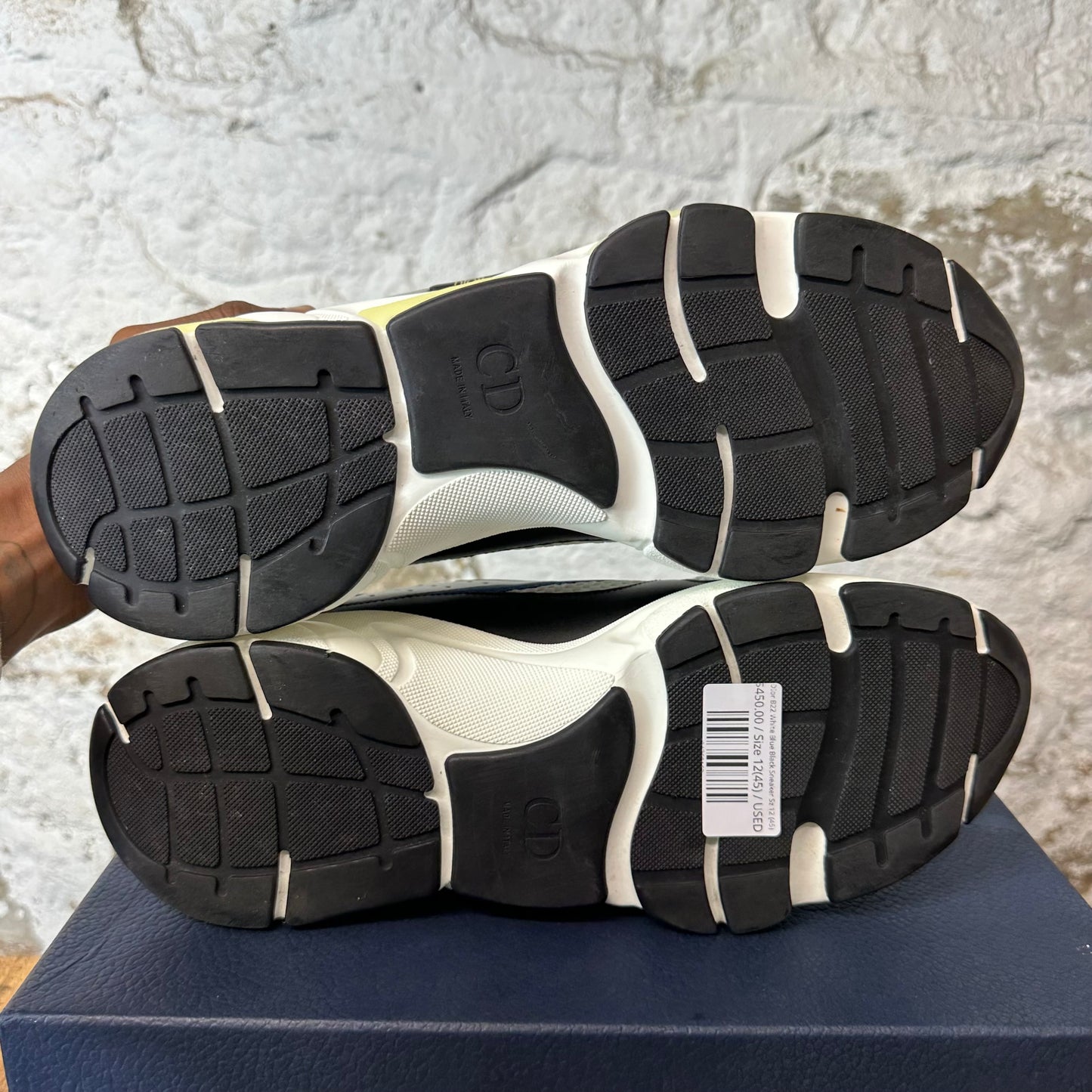 DIor B22 White Blue Black Sneaker Sz 12 (45)