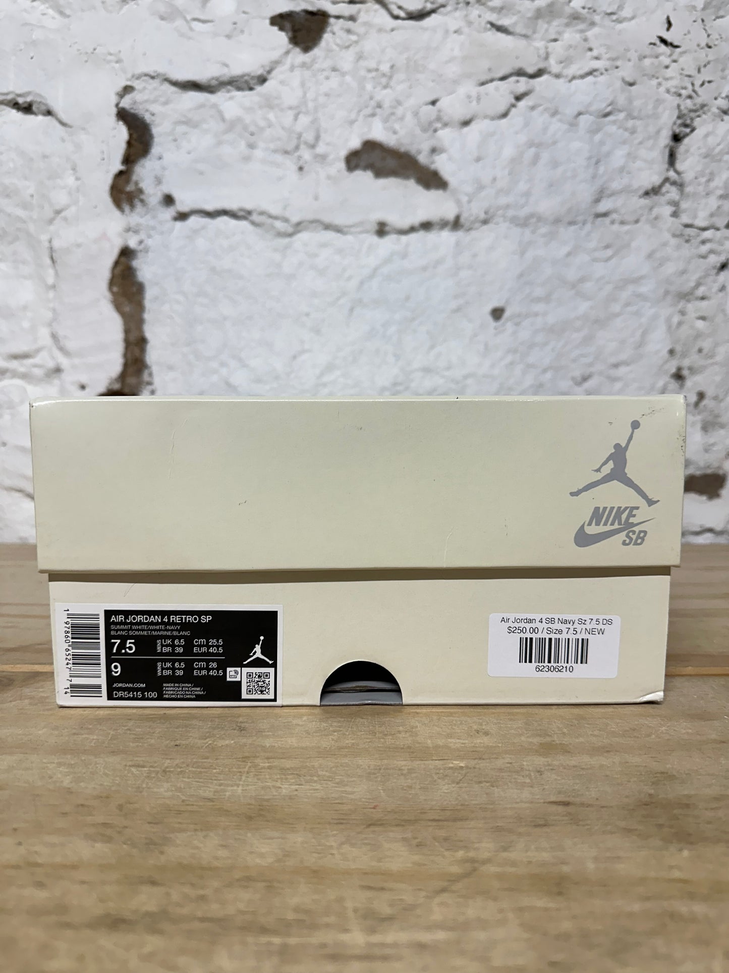 Air Jordan 4 SB Navy Sz 7.5 DS