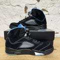 Air Jordan 5 Black University Blue Sz 10