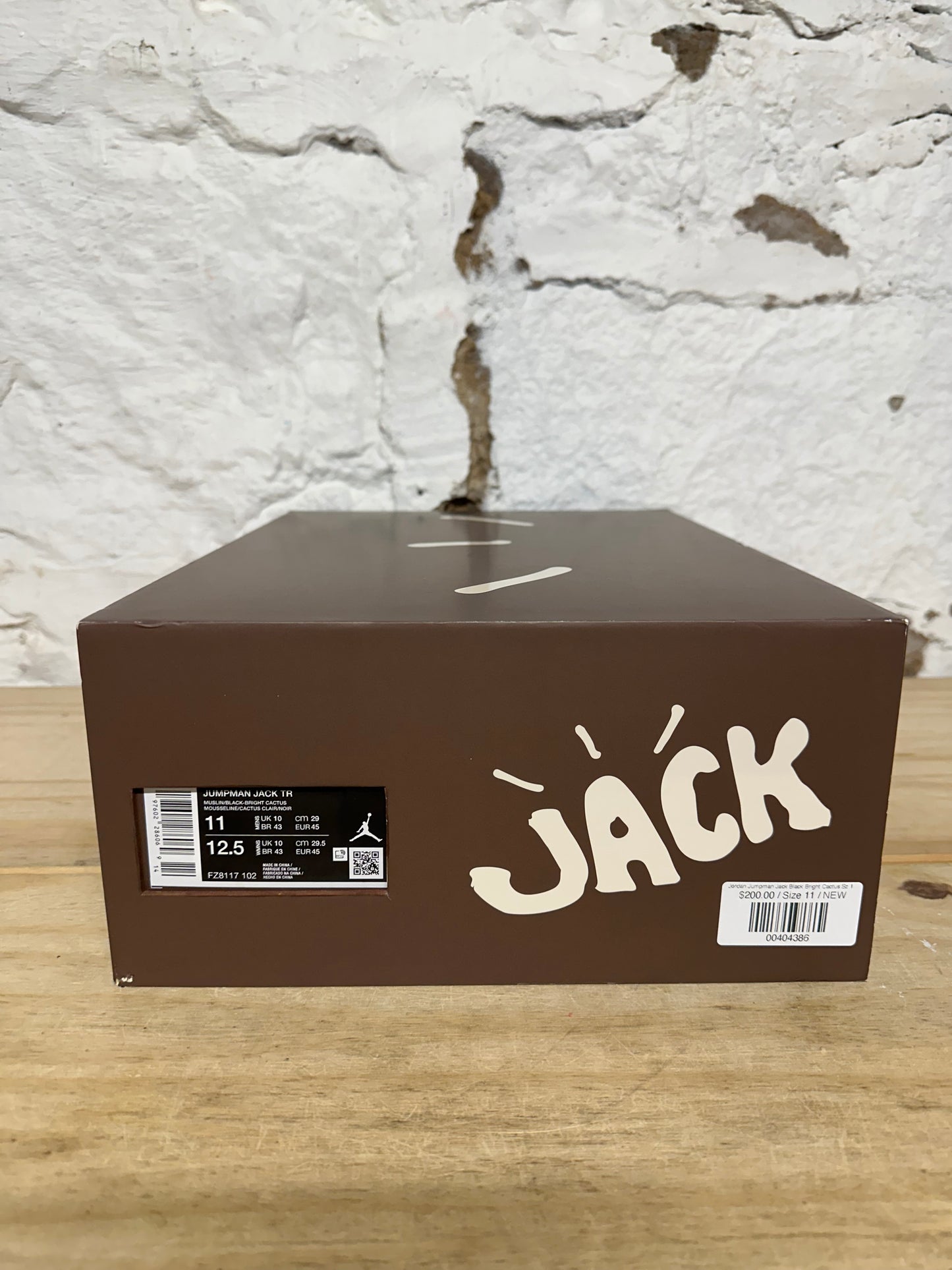 Jordan Jumpman Jack Black Bright Cactus Sz 11 DS