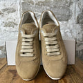 Prada Americas Cup Beige Suede Sneaker Sz 7