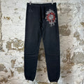 Chrome Hearts Cemetery Horseshoe Black Sweatpants Sz M