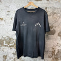 Amiri Cracked White Spell Black T-Shirt Sz M