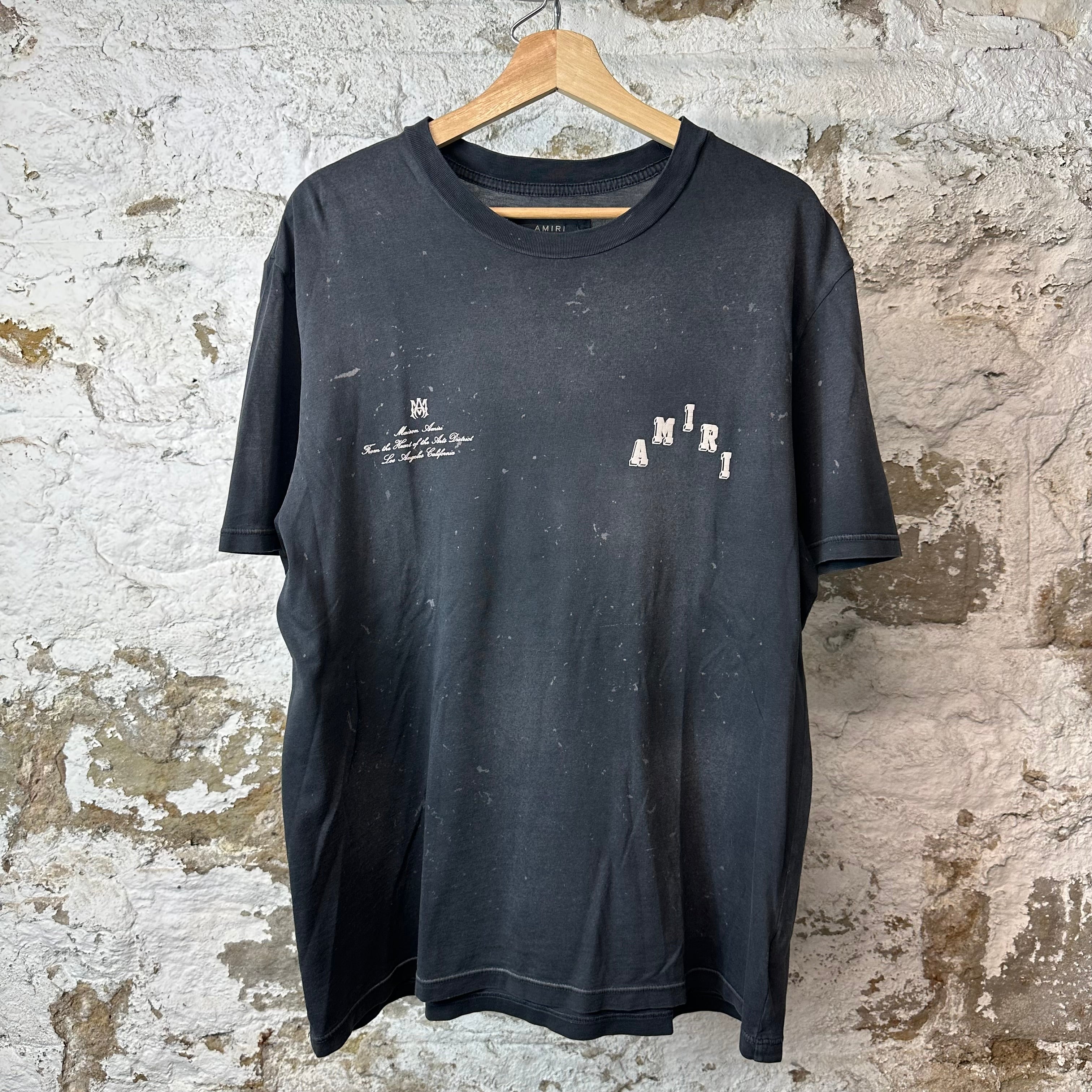 Amiri Cracked White Spell Black T-Shirt Sz M