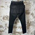 Rick Owens Black Leather Waxed Creatch Pants Sz XS