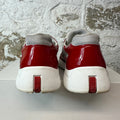 Prada Americas Cup Red Patent Grey White Sneaker Sz 9