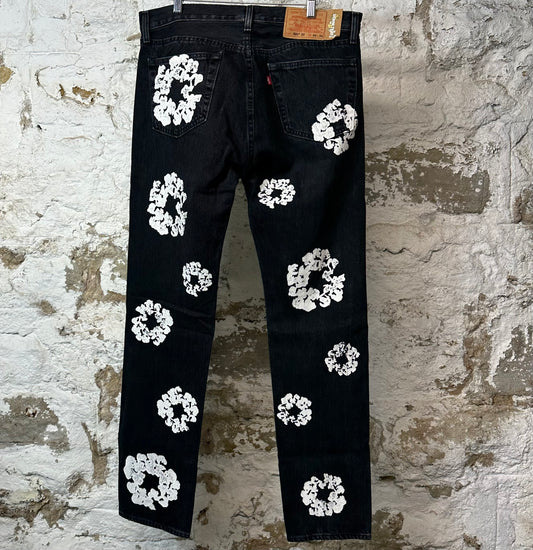 Denim Tears White CW Black Denim Jeans Sz 34
