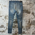 Amiri MX1 Blue Tie Dye Blue Denim Jeans Sz 33