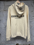 Fear of God Essentials Cream Back Spellout Hoodie Sz L