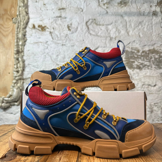Gucci Flashtrek Red Blue Brown Boot Sz 11