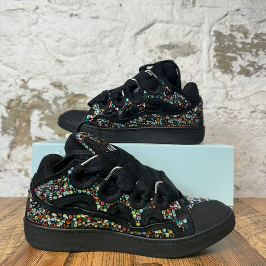 Lanvin Curb Multicolor Rhinestone Black Sneaker