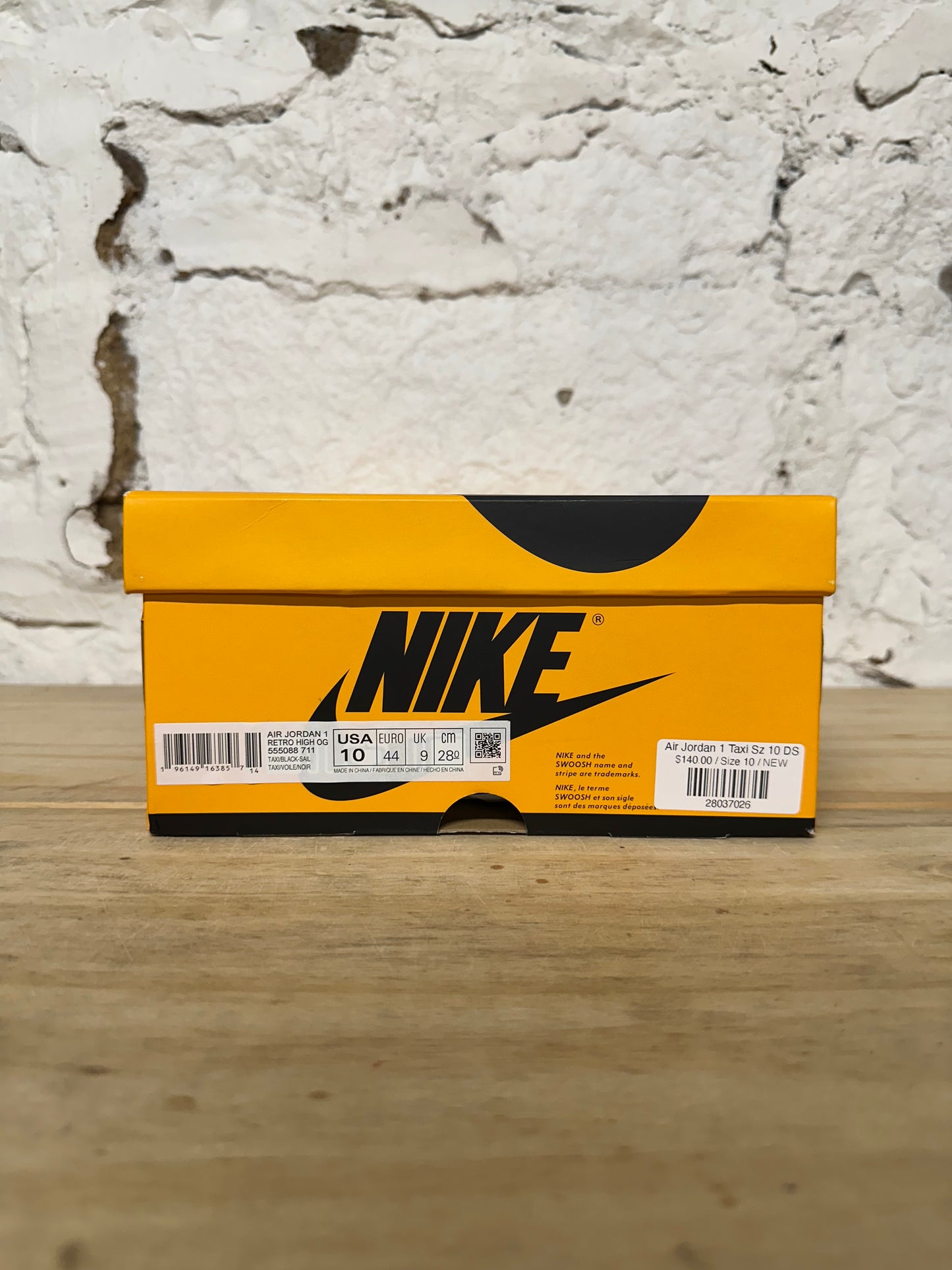 Air Jordan 1 Taxi Sz 10 DS