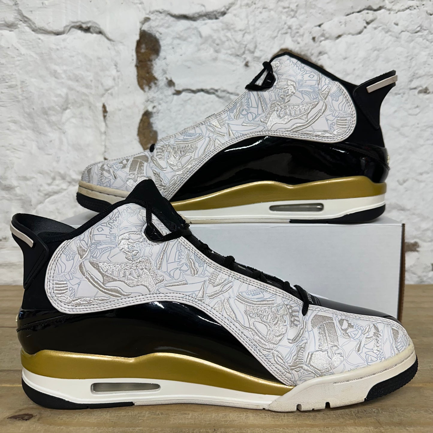 Air Jordan Dub Zero Metallic Gold White Sz 13