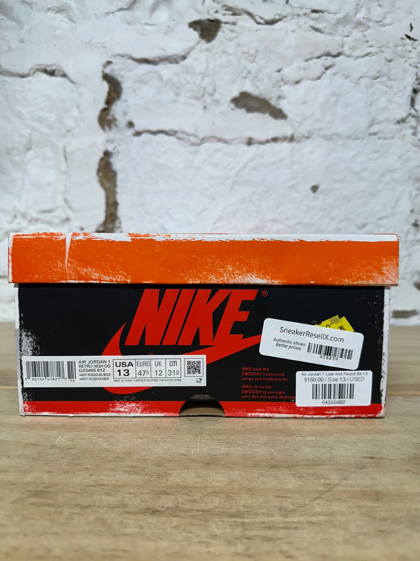 Air Jordan 1 High Lost And Found Sz 13