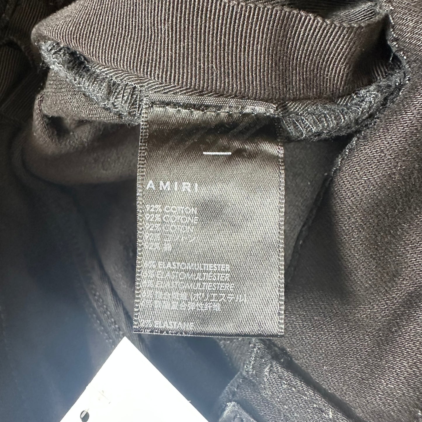 Amiri Knee Hole Plain Black Denim Jeans Sz 29