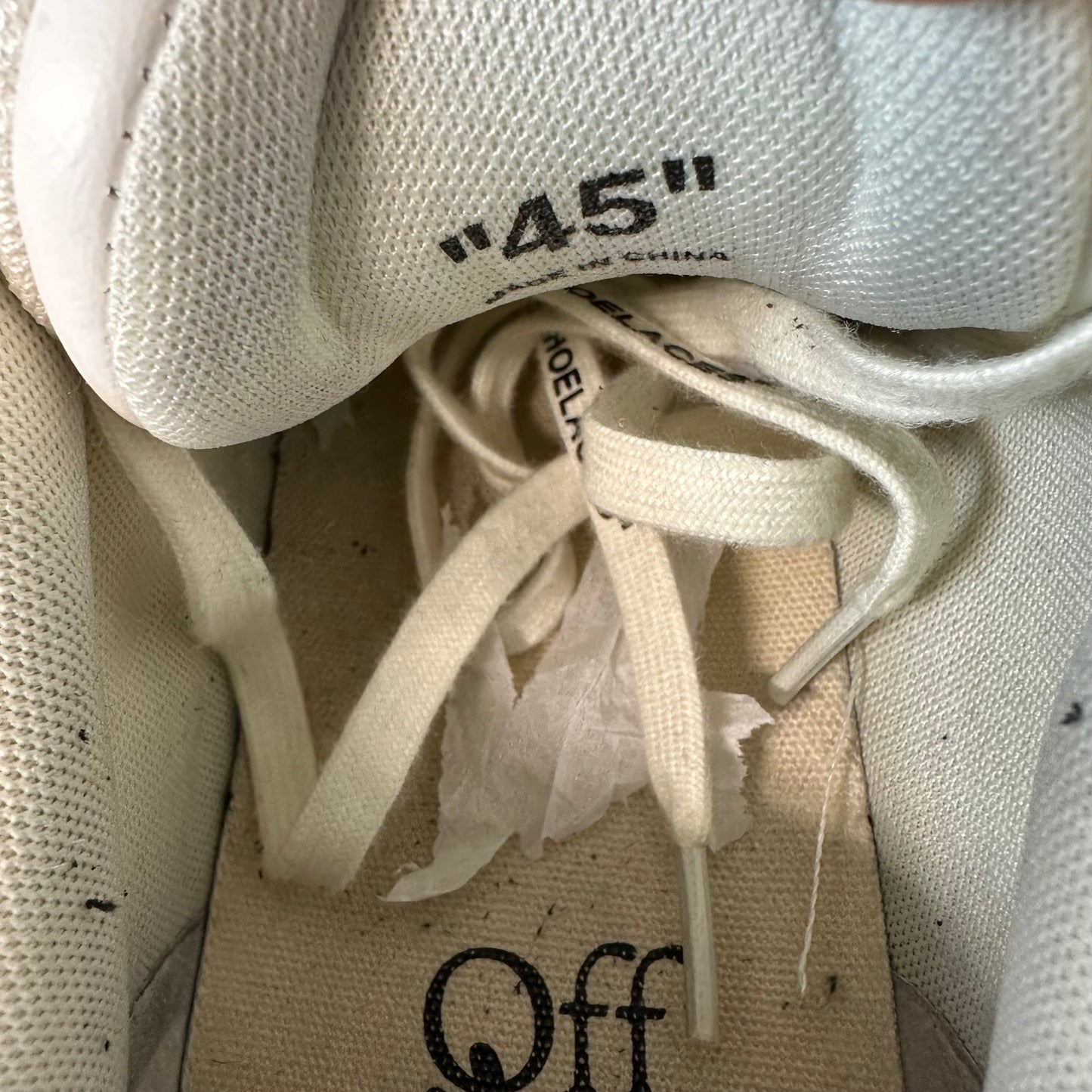 Off-White Out Of Office Black Arrow White Sneaker Sz 12 (45)