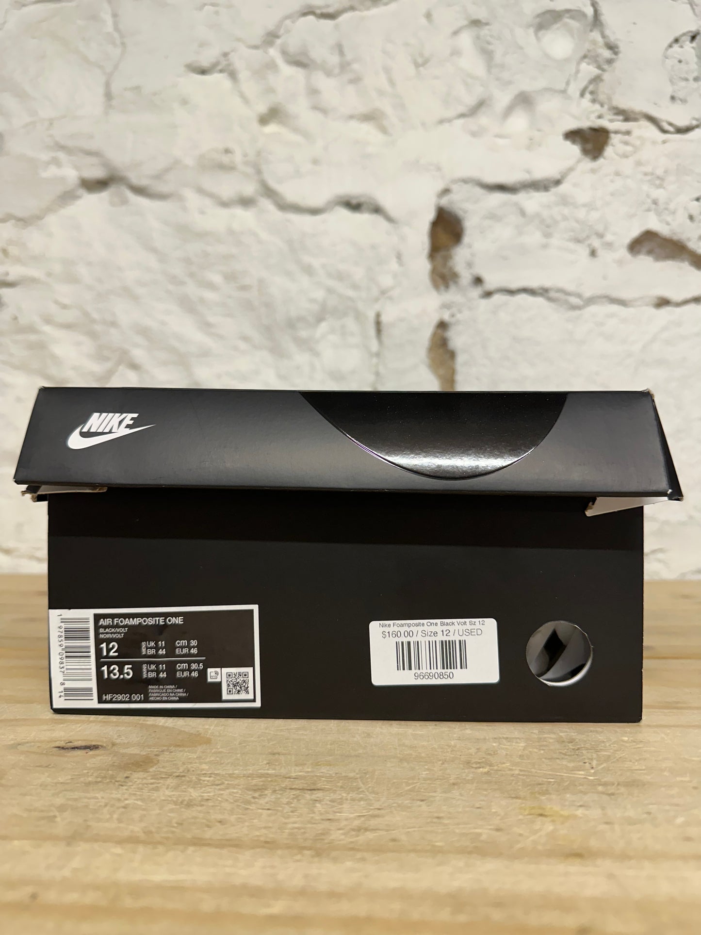 Nike Air Foamposite One Black Volt Sz 12